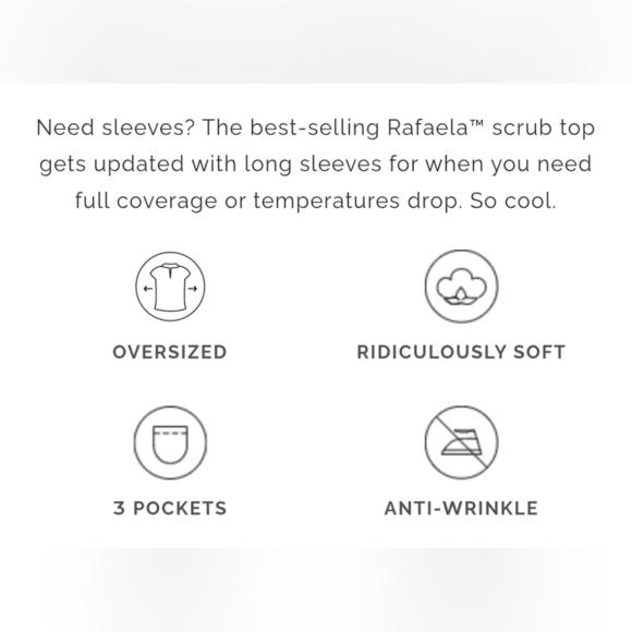 Small Figs Scrub Top Tech Collection Casma Three-Pocket Raspberry - Picture 10 of 11